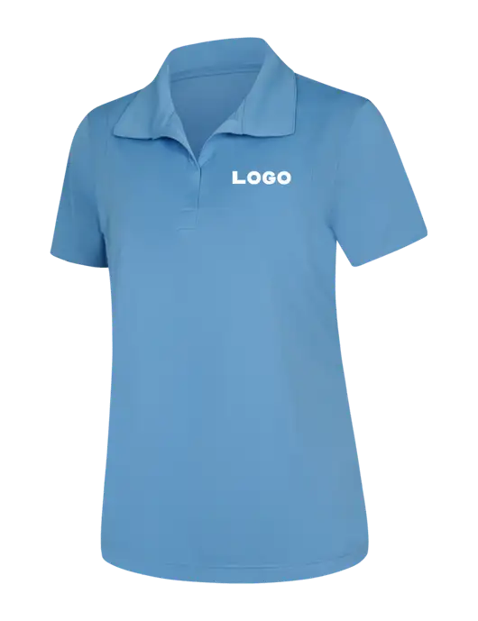 Womens Carolina Blue Micropique Sport-Wick Polo w/Logo
