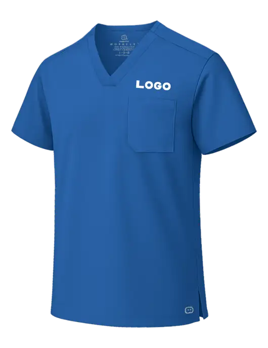 Wink Royal Unisex WorkFlex Chest Pocket V-Neck Top  w/Logo