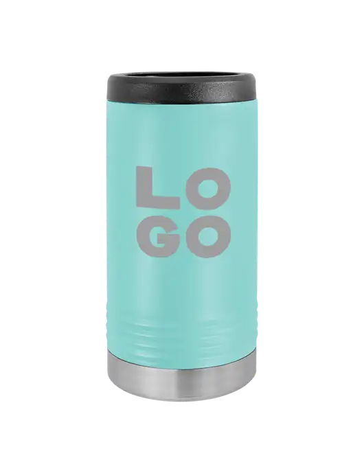 Polar Camel Powder Coated Seafoam Vacuum Insulated Slim Beverage Holder w/Logo