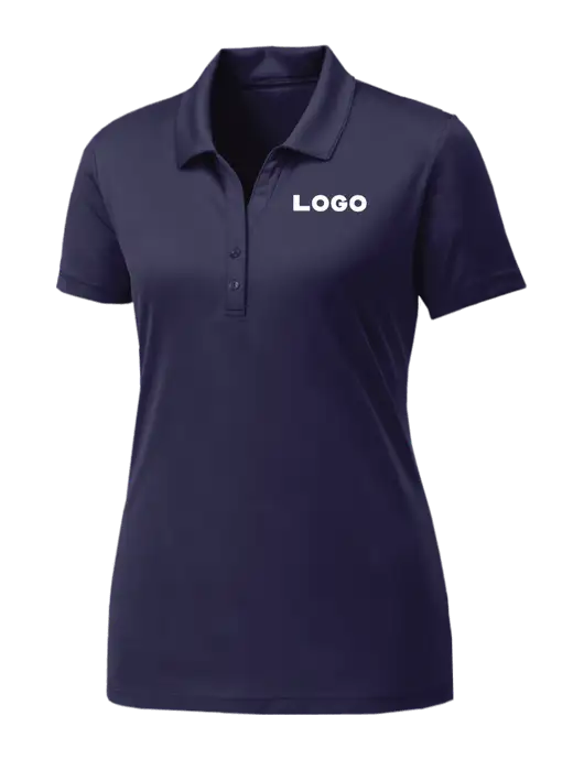 Womens Navy PosiCharge Competitor Polo w/Logo