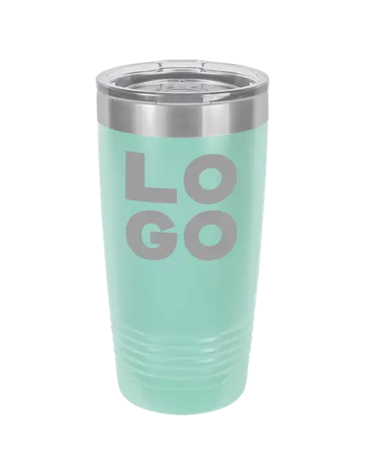 Polar Camel 20 oz Powder Coated Seafoam Vacuum Insulated Tumbler w/Logo