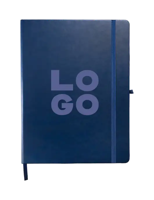Leeman Navy Tuscany Large Journal 7.5 x 9.875 w/Logo