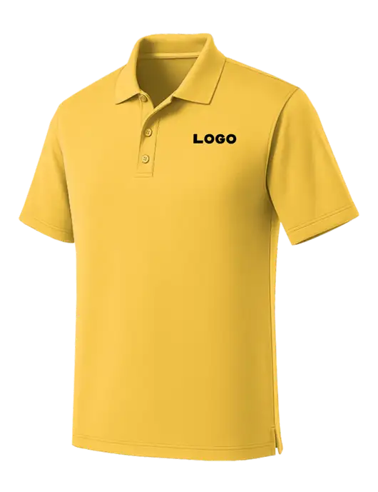 Yellow Dry Zone UV Micro Mesh Polo w/Logo