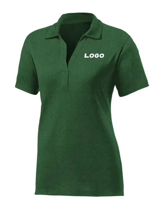 Womens Dark Green Heather Contender Polo w/Logo