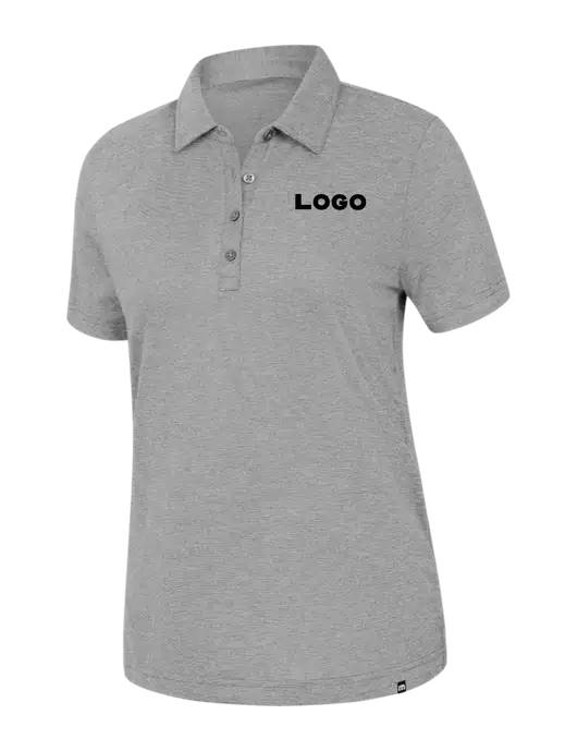 TravisMathew Womens Light Grey Heather Sunnyvale Polo w/Logo