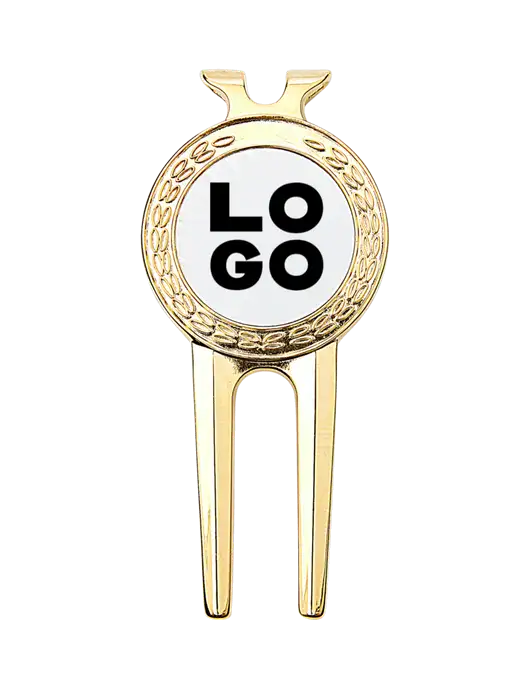Gold Divot Tool, 1.5 x 3 w/Logo