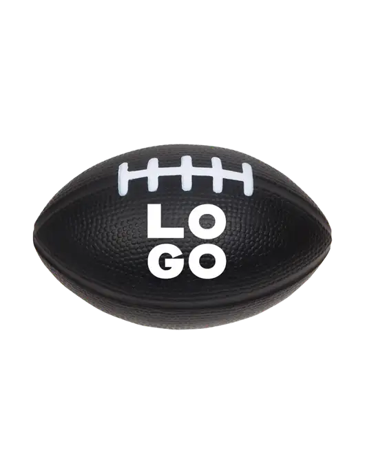 Black Stress Reliever Football w/Logo