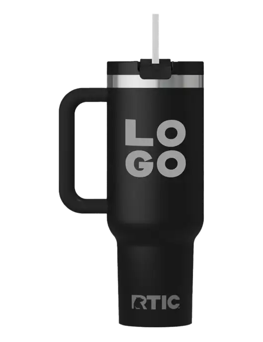 RTIC Road Trip 40 oz Black Tumbler  w/Logo