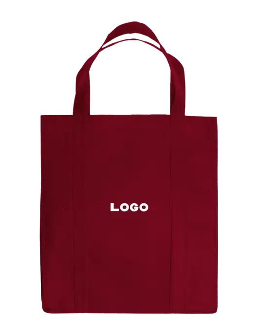 Eco Reusable Jumbo Maroon Shopping Bag w/Logo