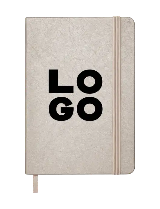 Granite Light Grey Hardcover Journal, 5.62 X  8.37 w/Logo
