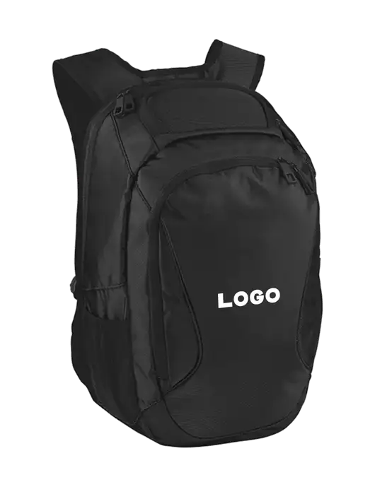 Stealth Black Laptop Backpack w/Logo