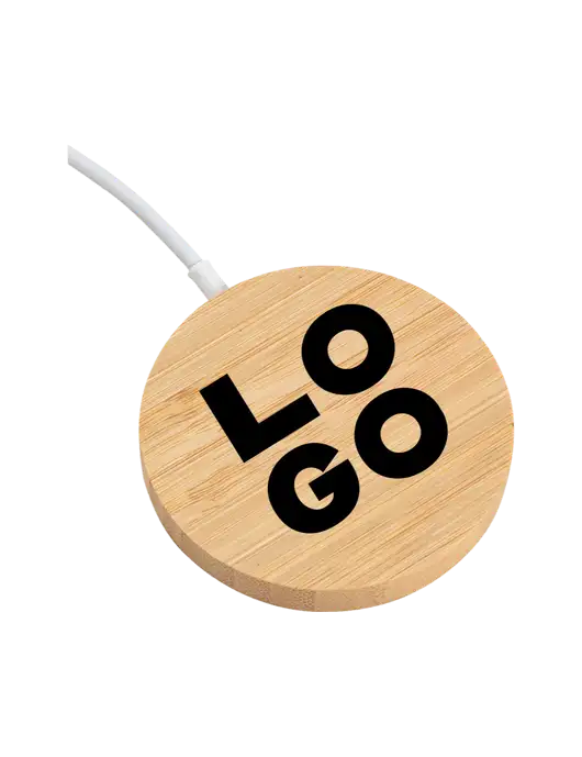 Bamboo Charging Pad w/Logo