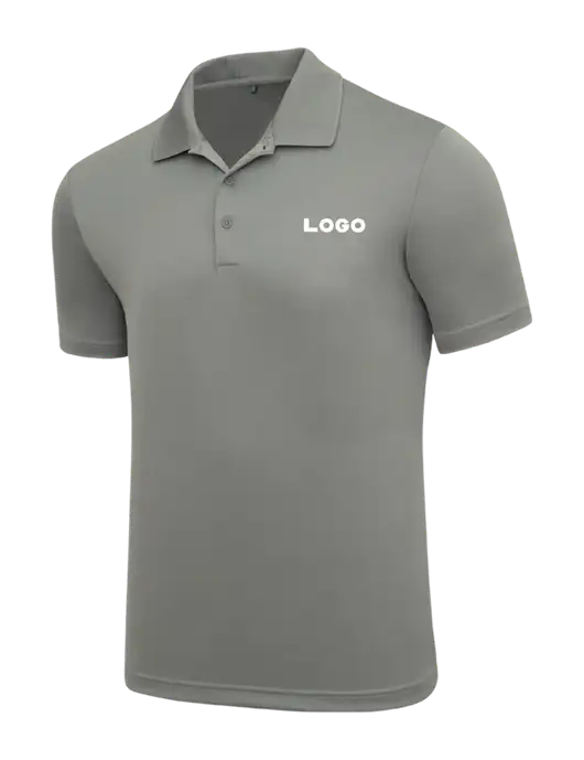 Adidas Medium Grey Performance Polo w/Logo