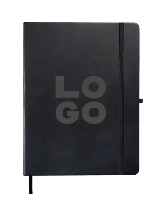 Leeman Black Tuscany Large Journal 7.5 x 9.875 w/Logo