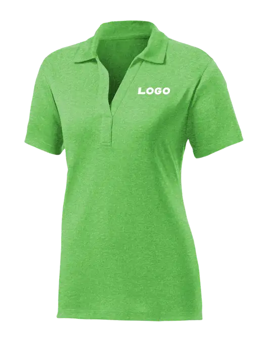 Womens Kelly Green Heather Contender Polo w/Logo