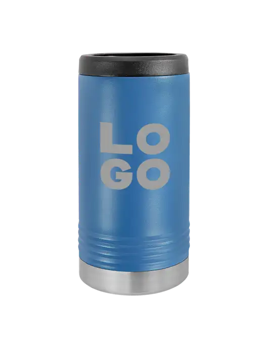Polar Camel Powder Coated Royal Blue Vacuum Insulated Slim Beverage Holder w/Logo