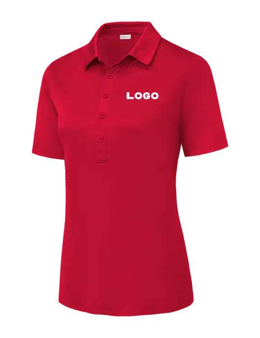 True Red Womens Posi-UV Pro Polo w/Logo