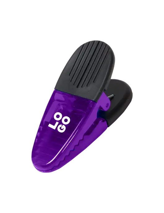 Magnetic Purple Power Clip w/Logo