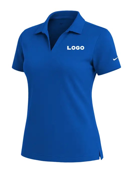 NIKE Royal Womens Dri-Fit Micro Pique Polo w/Logo