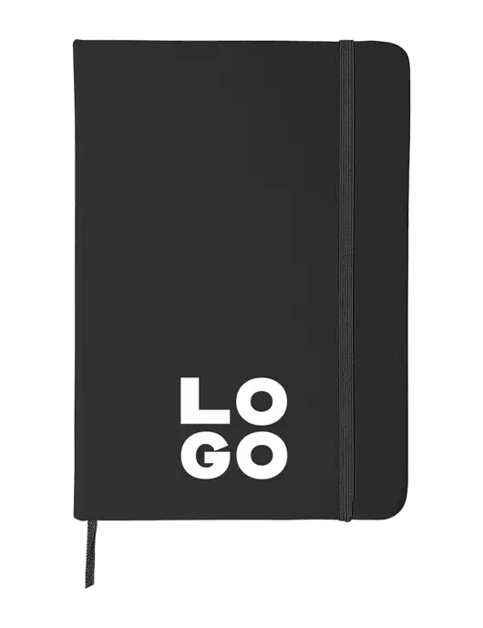 Black Comfort Touch Bound Journal 5" X 7" w/Logo