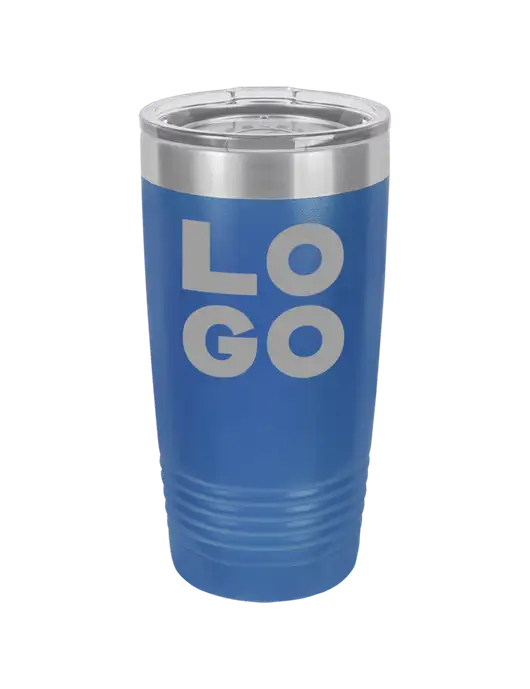 Polar Camel 20 oz Powder Coated Royal Vacuum Insulated Tumbler w/Logo