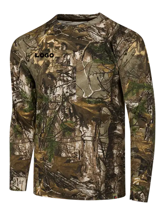 Russell Outdoors Realtree Edge Camo Long Sleeve Pocket T-Shirt w/Logo