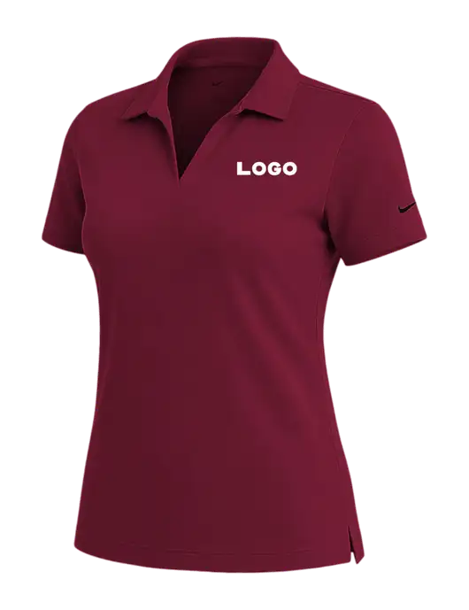 NIKE Cardinal Womens Dri-Fit Micro Pique Polo w/Logo