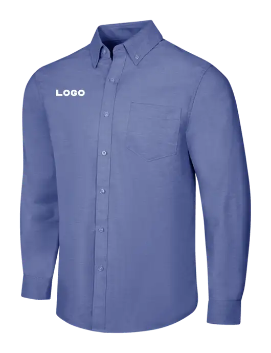Navy SuperPro Oxford Shirt w/Logo