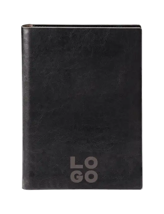 Fabrizio Black 7 x 9.625 Padfolio & Notepad w/Logo