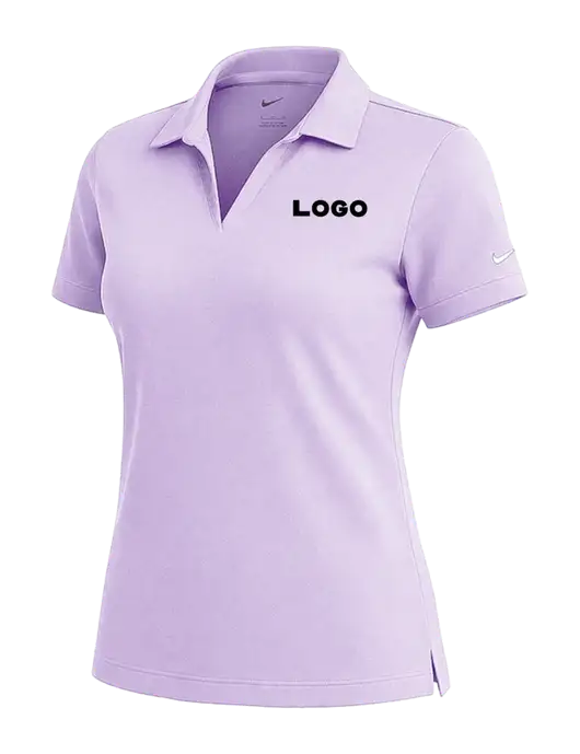 NIKE Light Purple Womens Dri-Fit Micro Pique Polo w/Logo