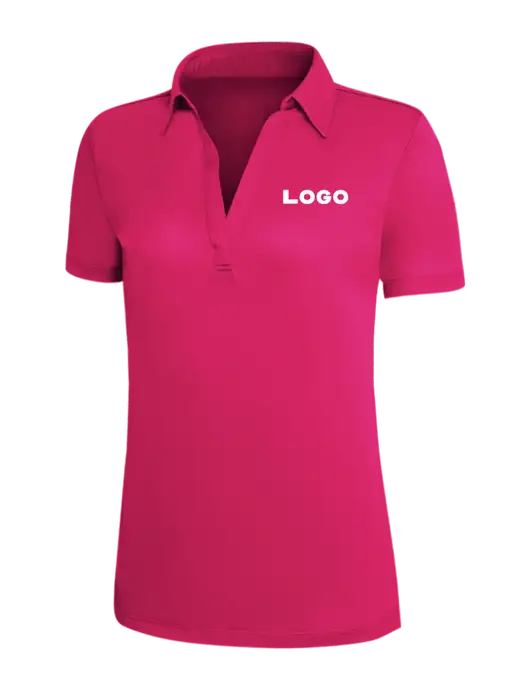 Pink Raspberry Silk Touch Womens Performance Polo w/Logo
