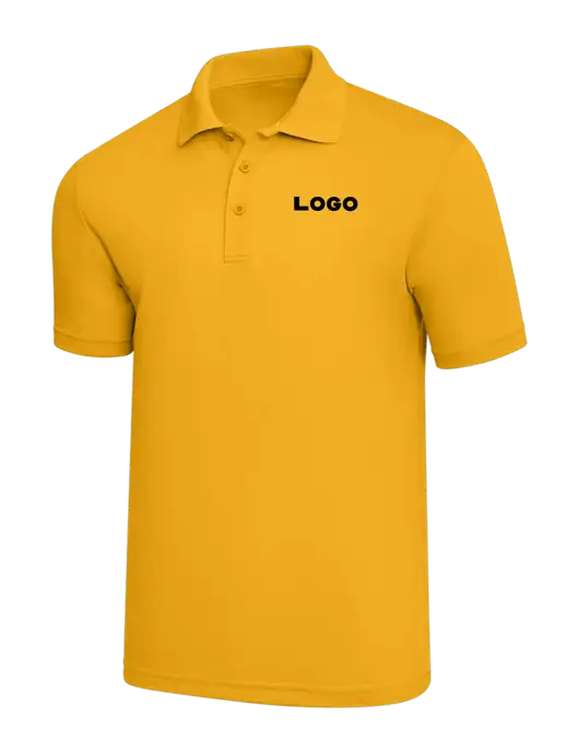 Yellow Gold PosiCharge RacerMesh Polo w/Logo
