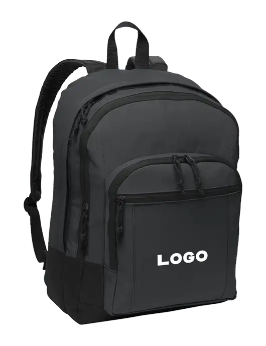 Dark Grey Essential Backpack w/Logo