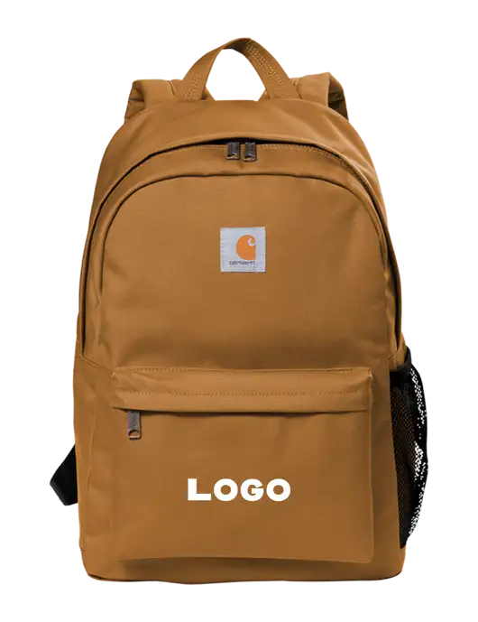Carhartt Brown Canvas Backpack w/Logo