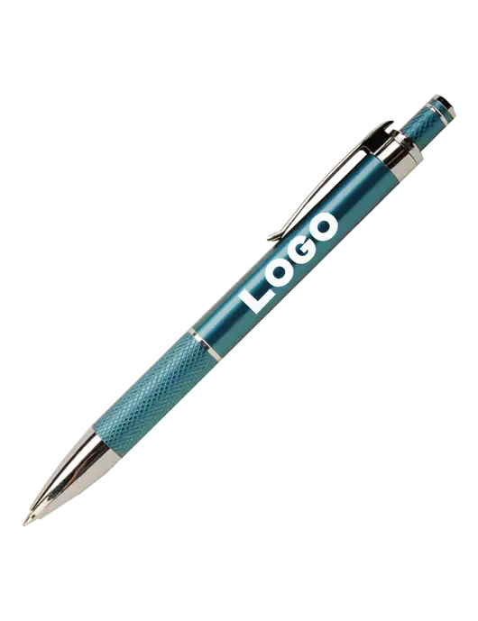 Diamond Etched Sapphire Pen - Black Ink w/Logo