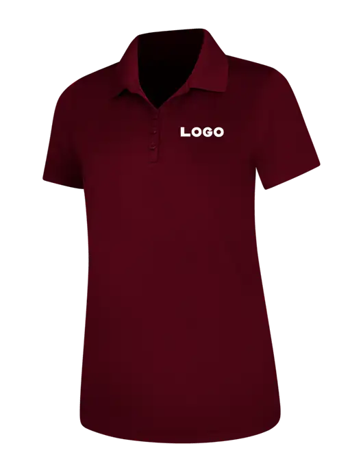 Maroon Womens Dry Zone UV Mesh Polo w/Logo