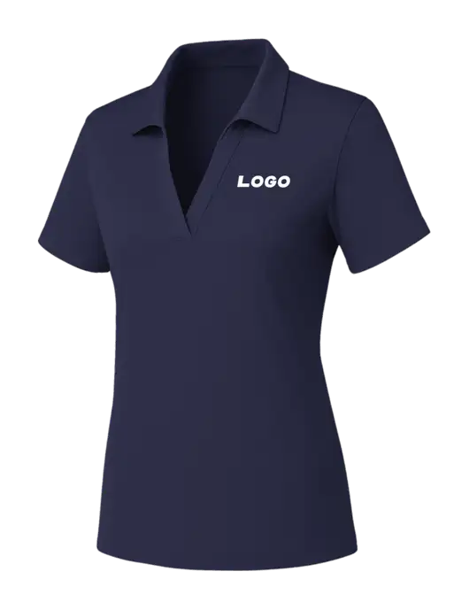 Womens Navy PosiCharge RacerMesh Polo w/Logo