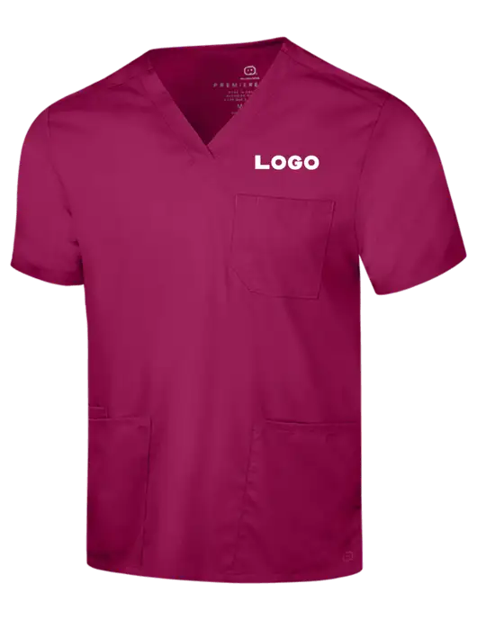 Wink Wine Mens Premiere Flex V-Neck Top w/Logo