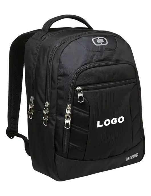 OGIO Black/Silver Colton Laptop Backpack
 w/Logo