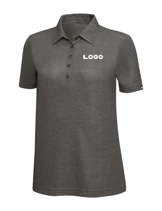 TravisMathew Black Heather Womens Oceanside Polo w/Logo