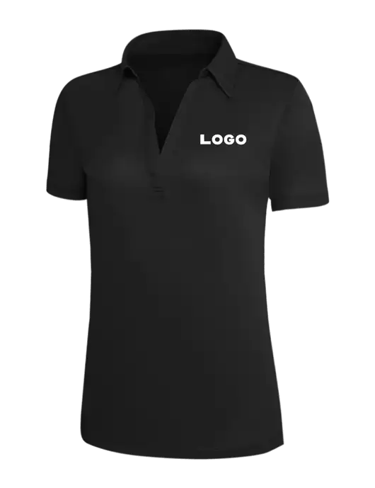 Black Silk Touch Womens Performance Polo w/Logo