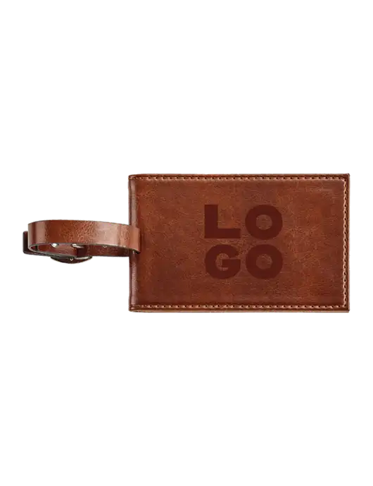 Fabrizio Brown Executive Luggage Tag w/Logo