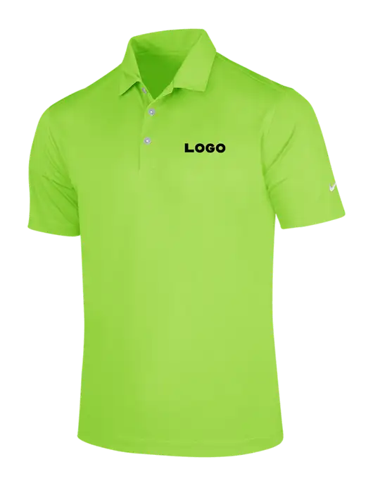 NIKE Light Kelly Green Dri-Fit Vertical Mesh Polo w/Logo