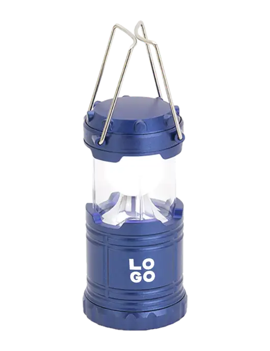 Blue Mini Retro Lantern w/Logo