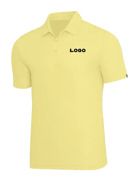 TravisMathew Light Yellow Heather Oceanside Polo w/Logo