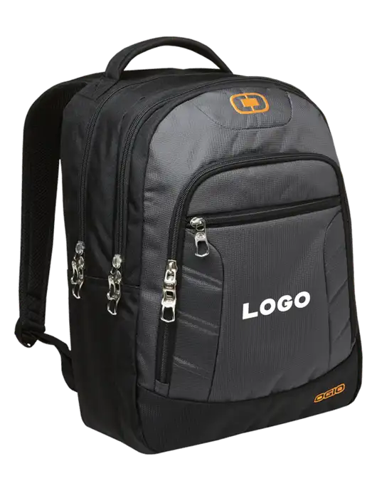 OGIO Dark Grey/Orange Colton Laptop Backpack
 w/Logo