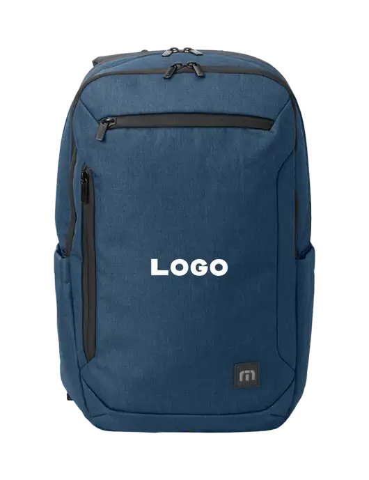 TravisMathew Heather Navy Duration Backpack w/Logo