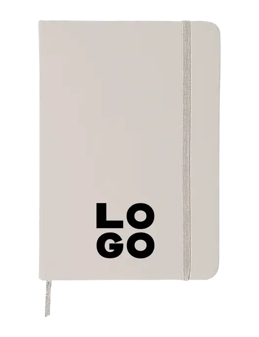 White Comfort Touch Bound Journal 5" X 7" w/Logo