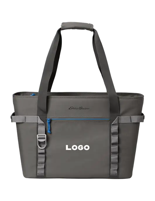 Eddie Bauer Dark Medium Grey/Royal Max Cool Tote Cooler  w/Logo