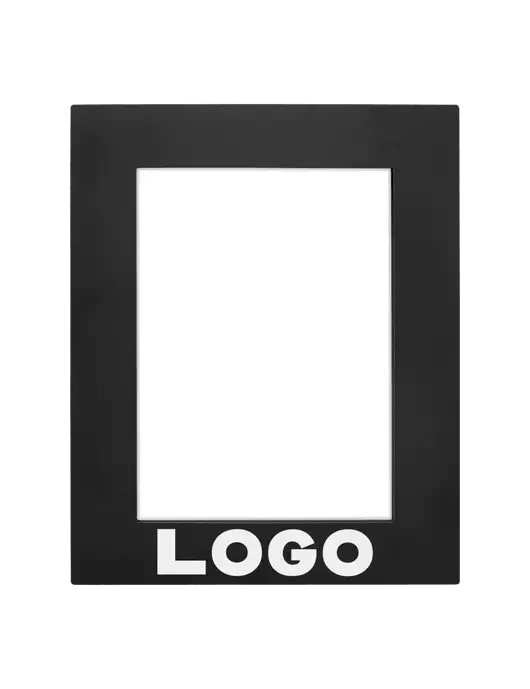 Black Aluminum Photo Frame, 5 x 7 w/Logo